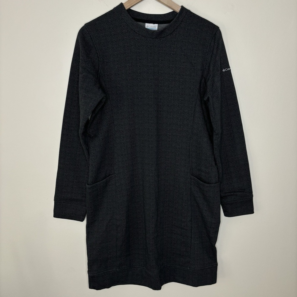 Columbia Women's Medium Fleece Lined Pullover Tunic Dress Comfy Gray